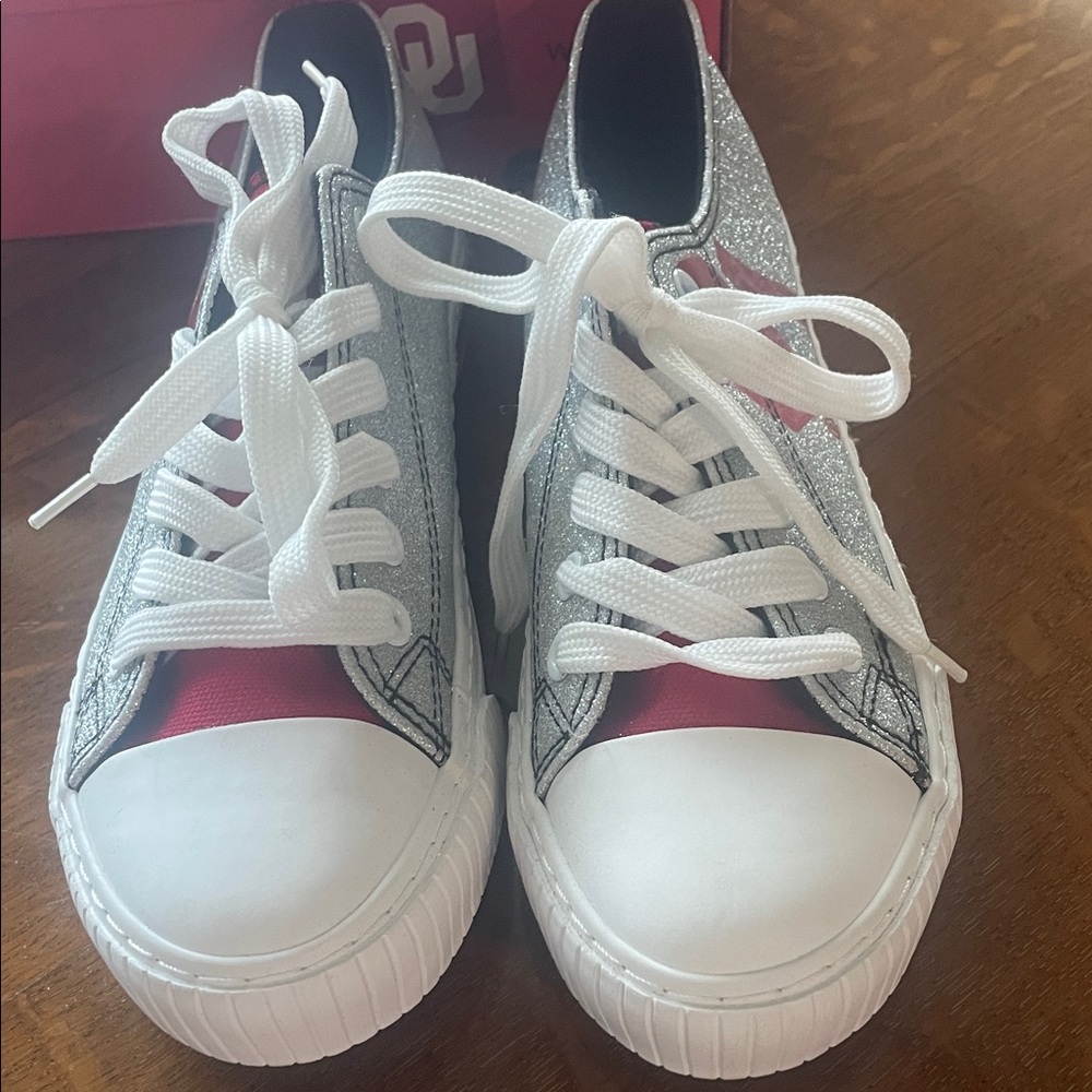 Ladies OU FOCO  Sneakers glitter sz 7 - Picture 2 of 6